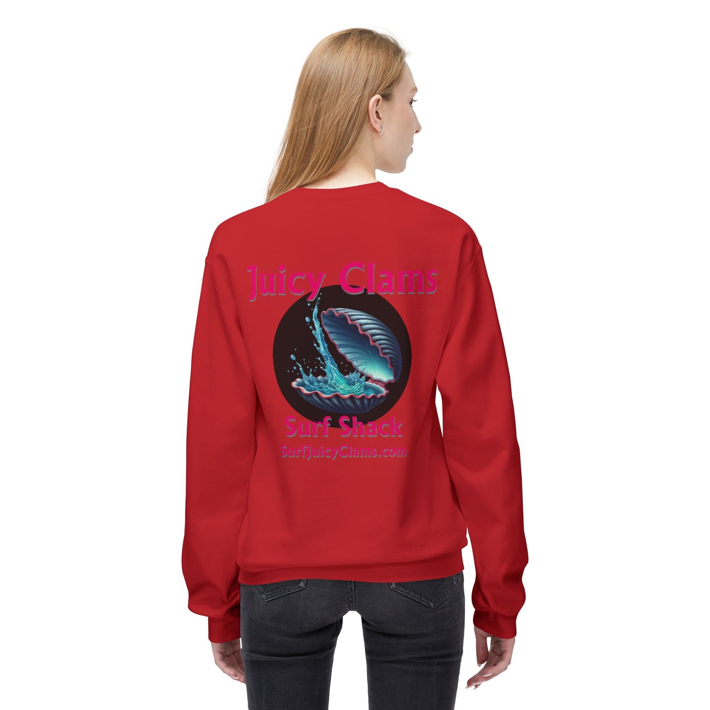 Juicy Clams Unisex Midweight Fleece Crewneck Sweatshirt (L010)