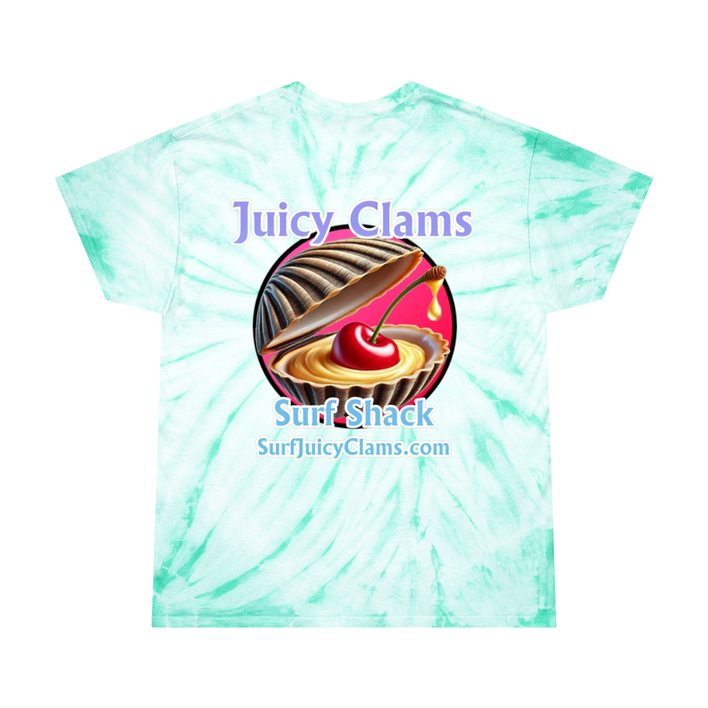 Juicy Clams Unisex Logo Cyclone Tie-Dye T-Shirt (A012)