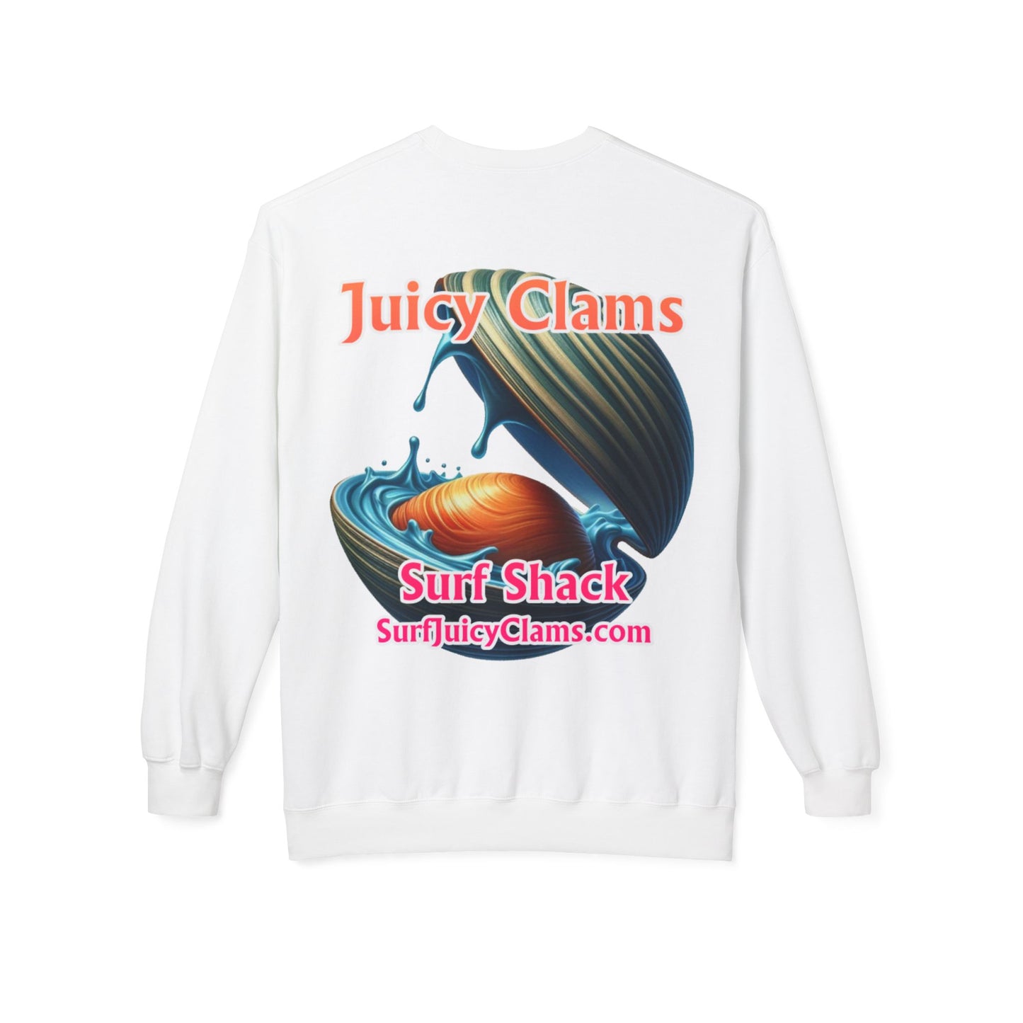 Juicy Clams Unisex Midweight Fleece Crewneck Sweatshirt (L028)