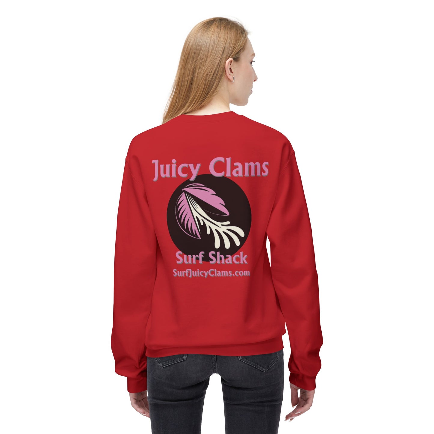 Juicy Clams Unisex Midweight Fleece Crewneck Sweatshirt (L001)