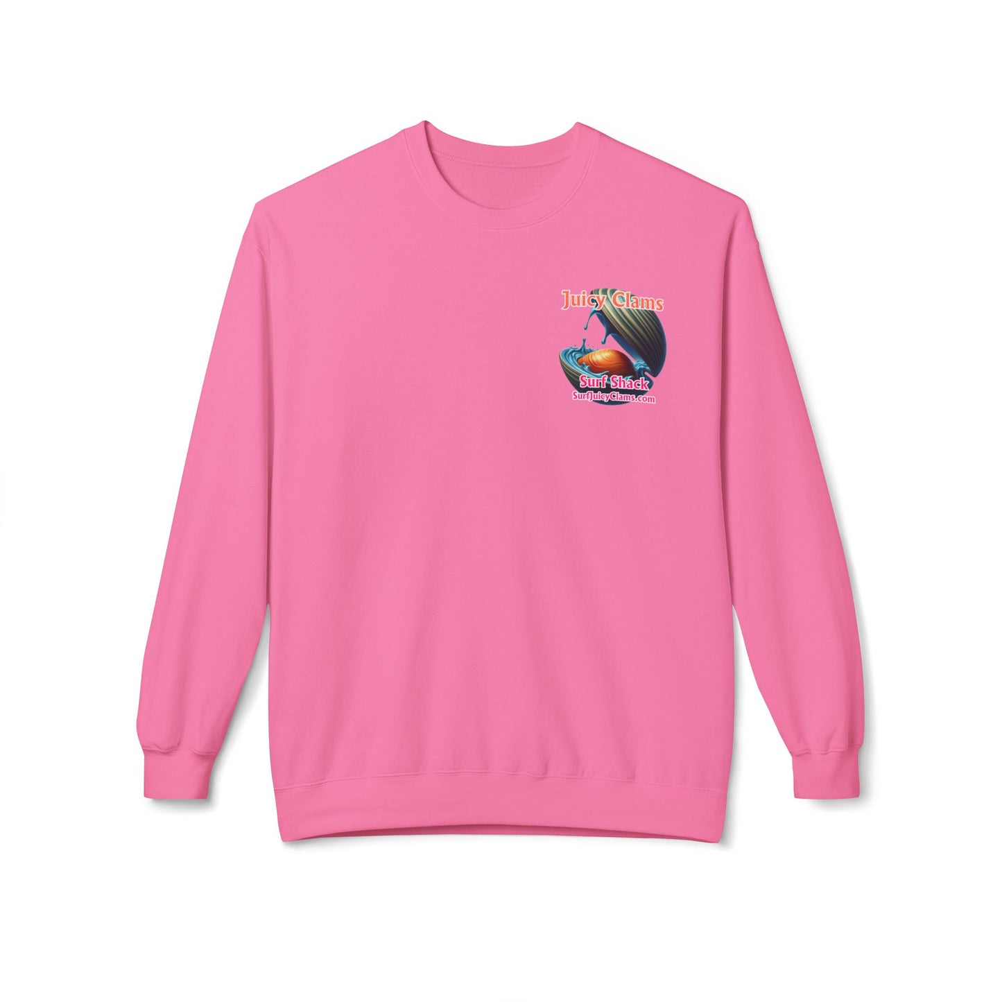 Juicy Clams Unisex Midweight Fleece Crewneck Sweatshirt (L028)