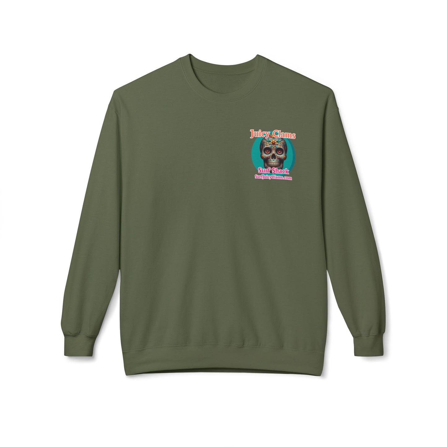 Juicy Clams Unisex Midweight Fleece Crewneck Sweatshirt (L022)