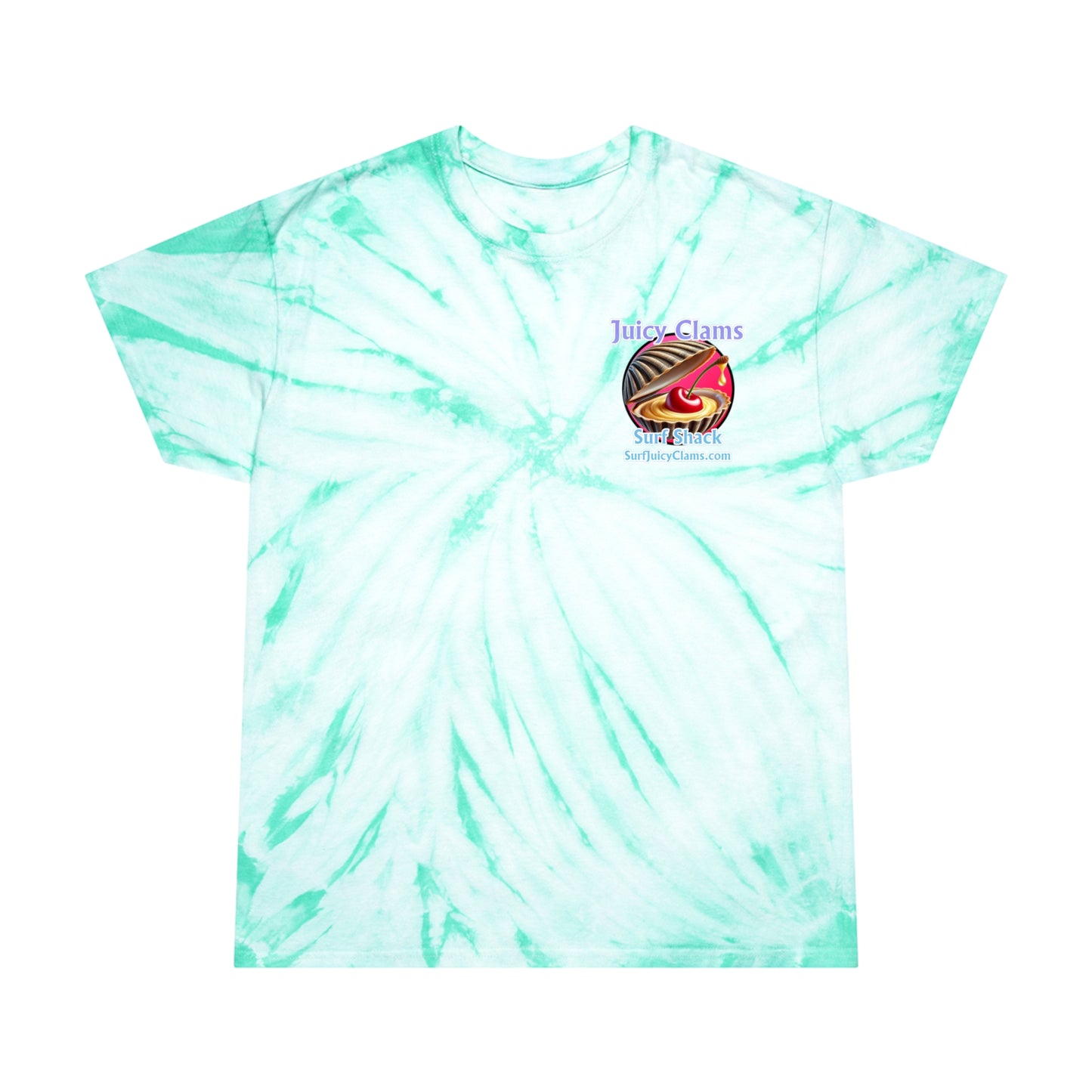 Juicy Clams Unisex Logo Cyclone Tie-Dye T-Shirt (A012)