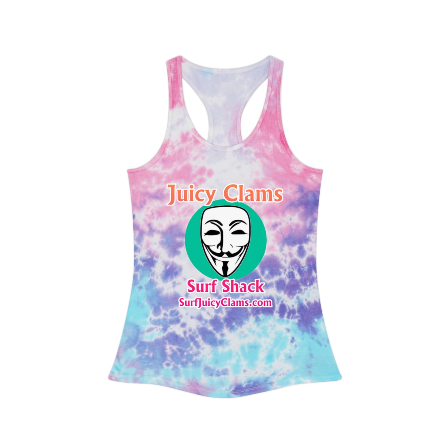 Juicy Clams Tie Dye Racerback Tank Top (L030)