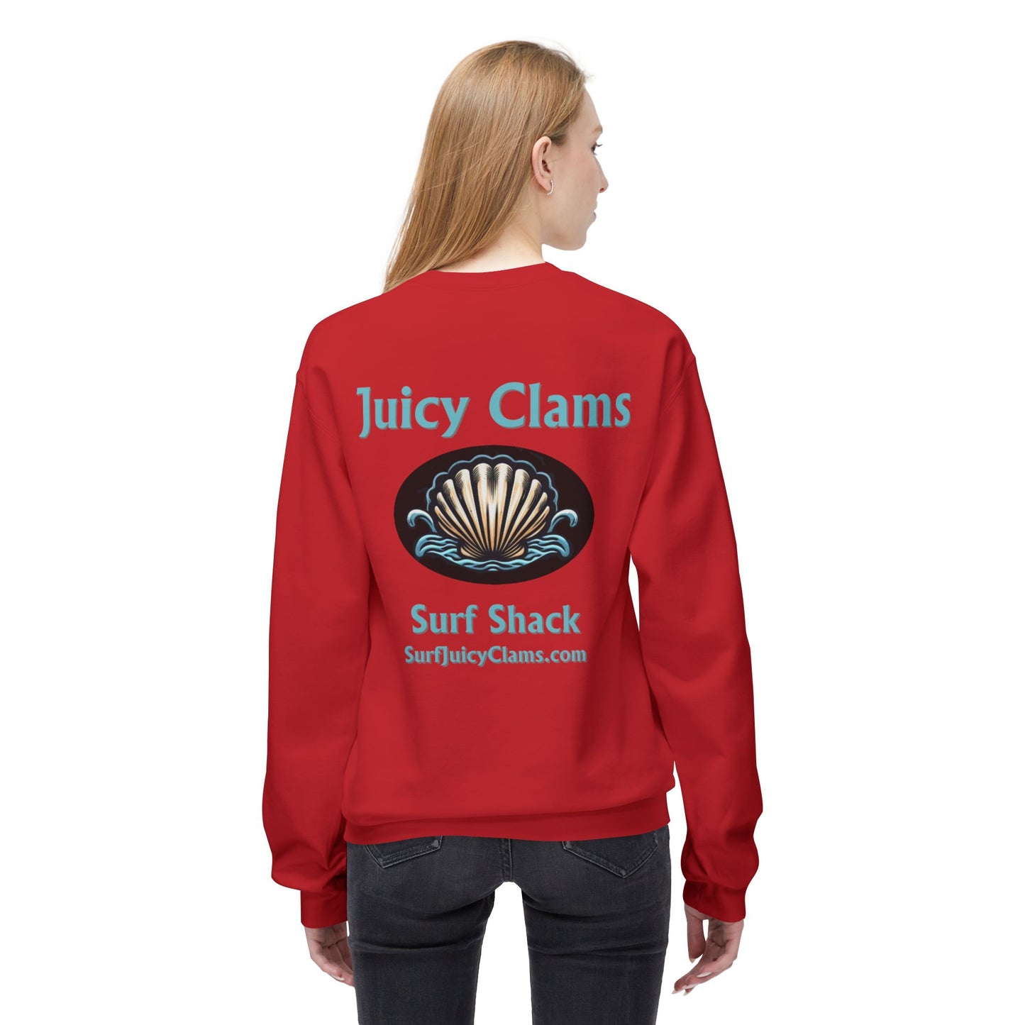 Juicy Clams Unisex Midweight Fleece Crewneck Sweatshirt (L003)