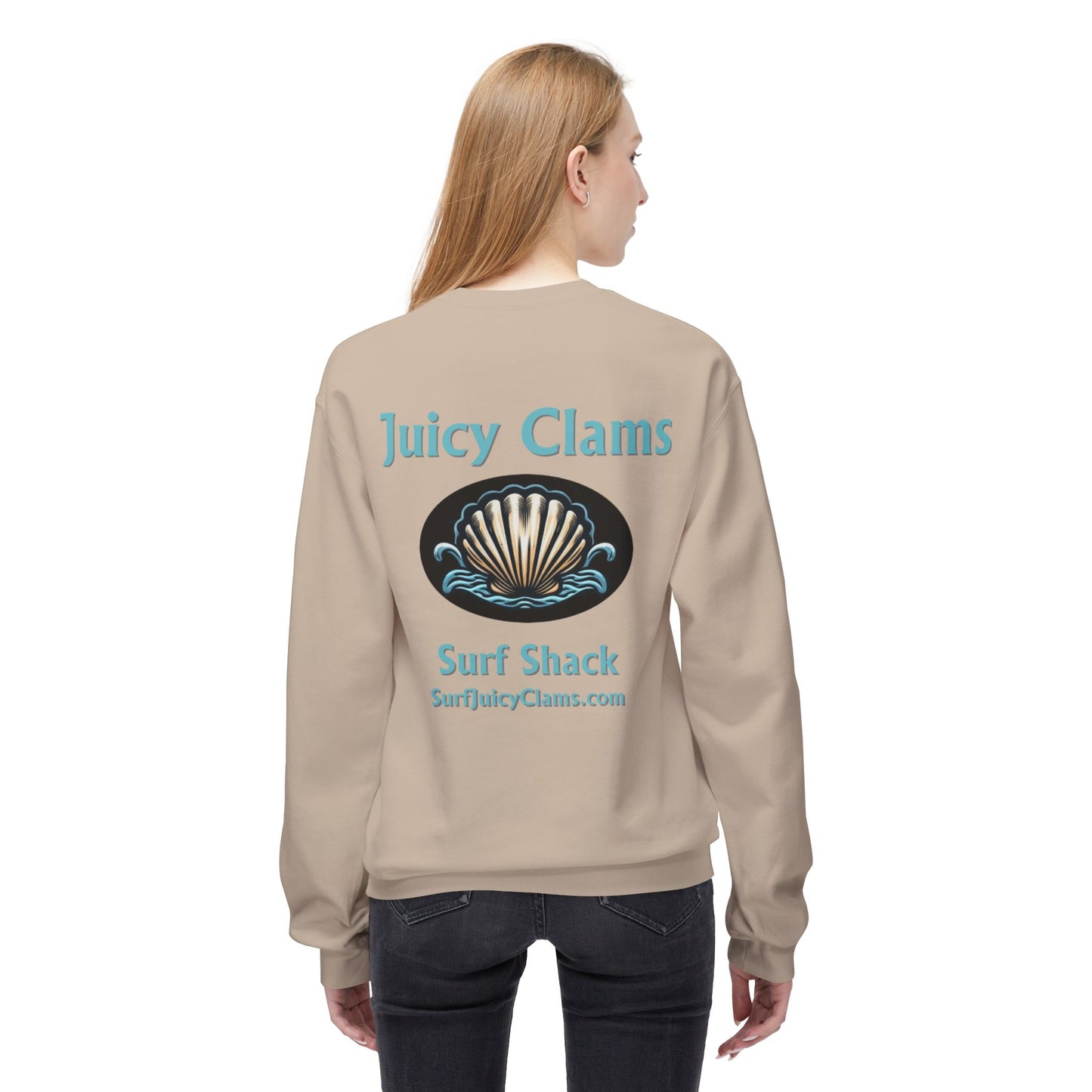 Juicy Clams Unisex Midweight Fleece Crewneck Sweatshirt (L003)