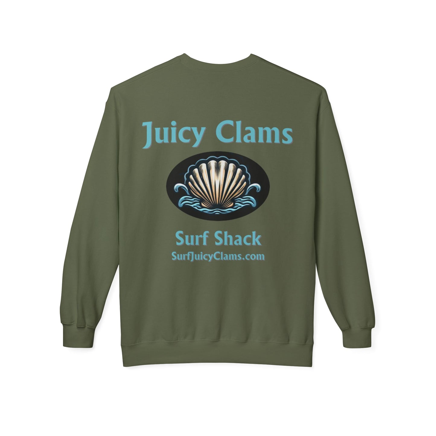 Juicy Clams Unisex Midweight Fleece Crewneck Sweatshirt (L003)