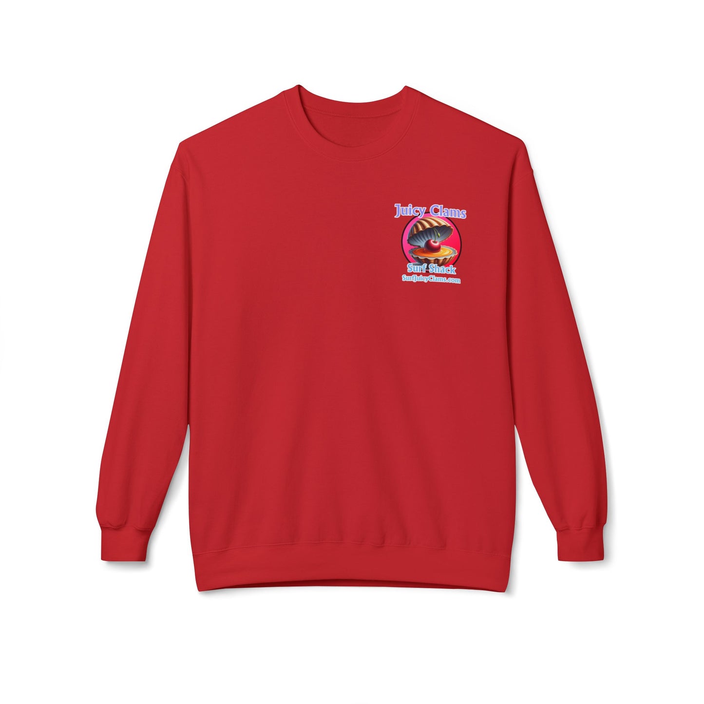 Juicy Clams Unisex Midweight Fleece Crewneck Sweatshirt (L021)