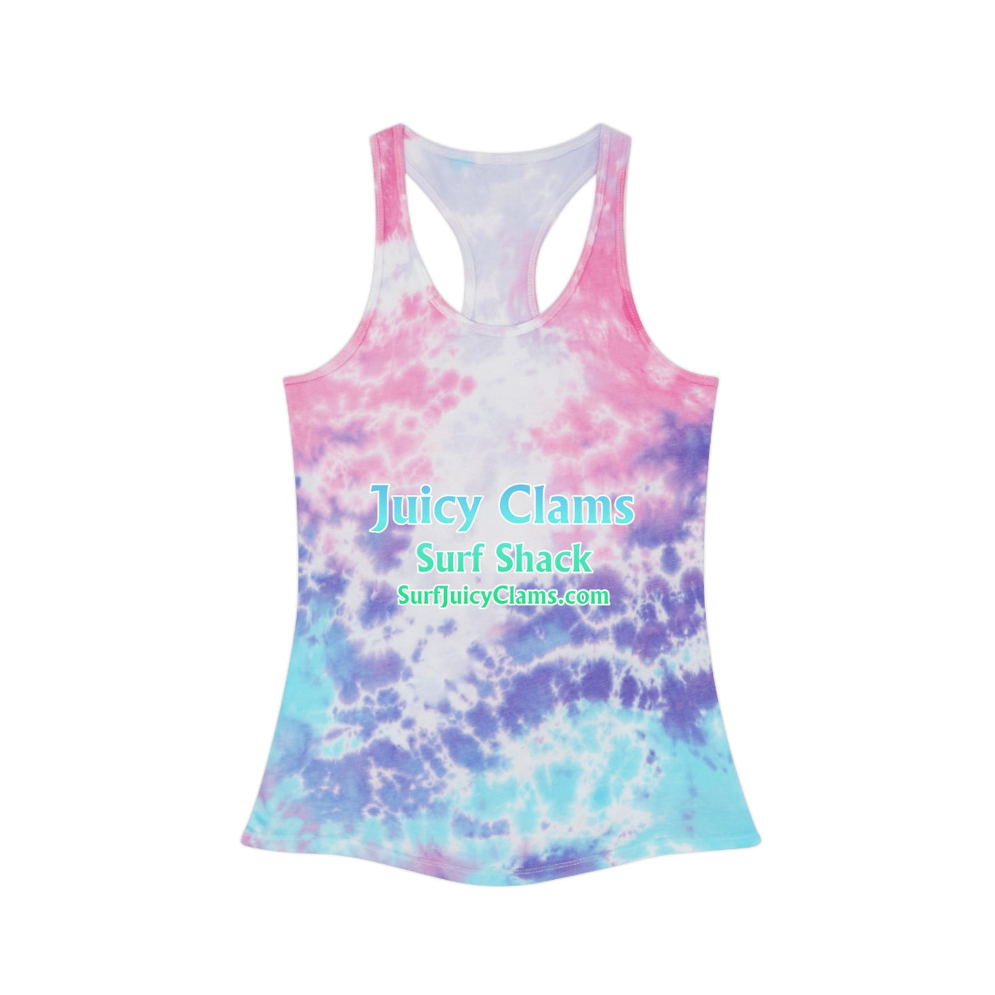 Juicy Clams Tie Dye Racerback Tank Top (P205)