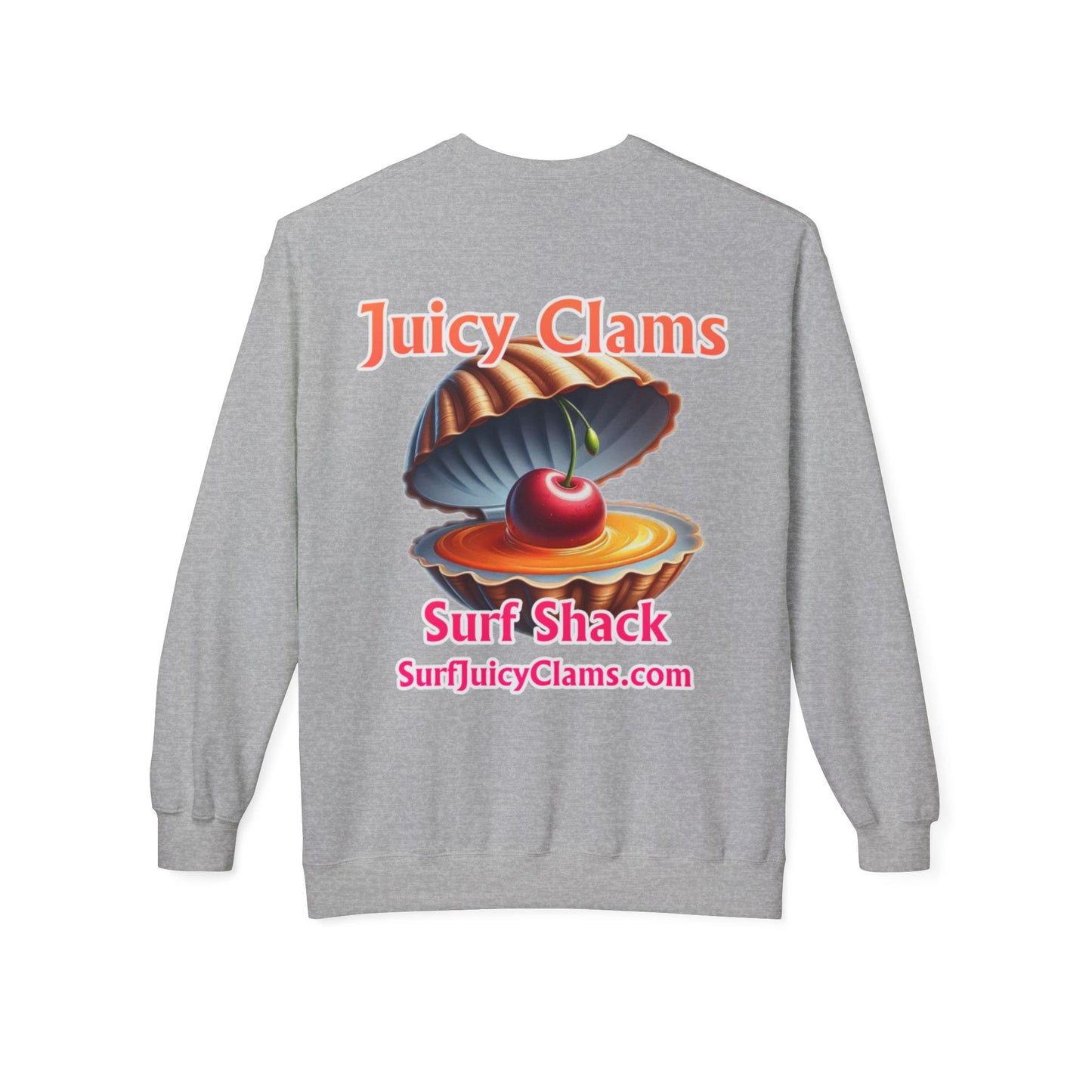 Juicy Clams Unisex Midweight Fleece Crewneck Sweatshirt (L021A)