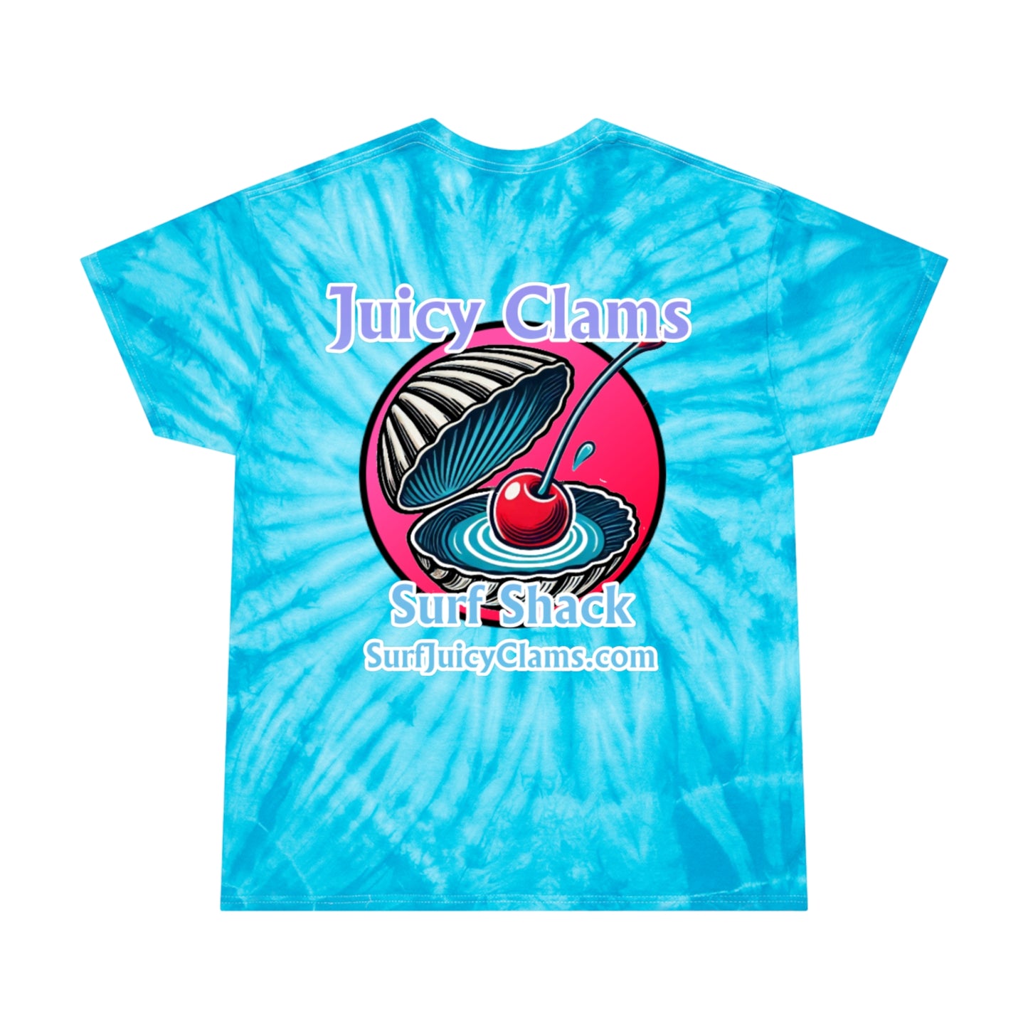 Juicy Clams Unisex Logo Cyclone Tie-Dye T-Shirt (A008)