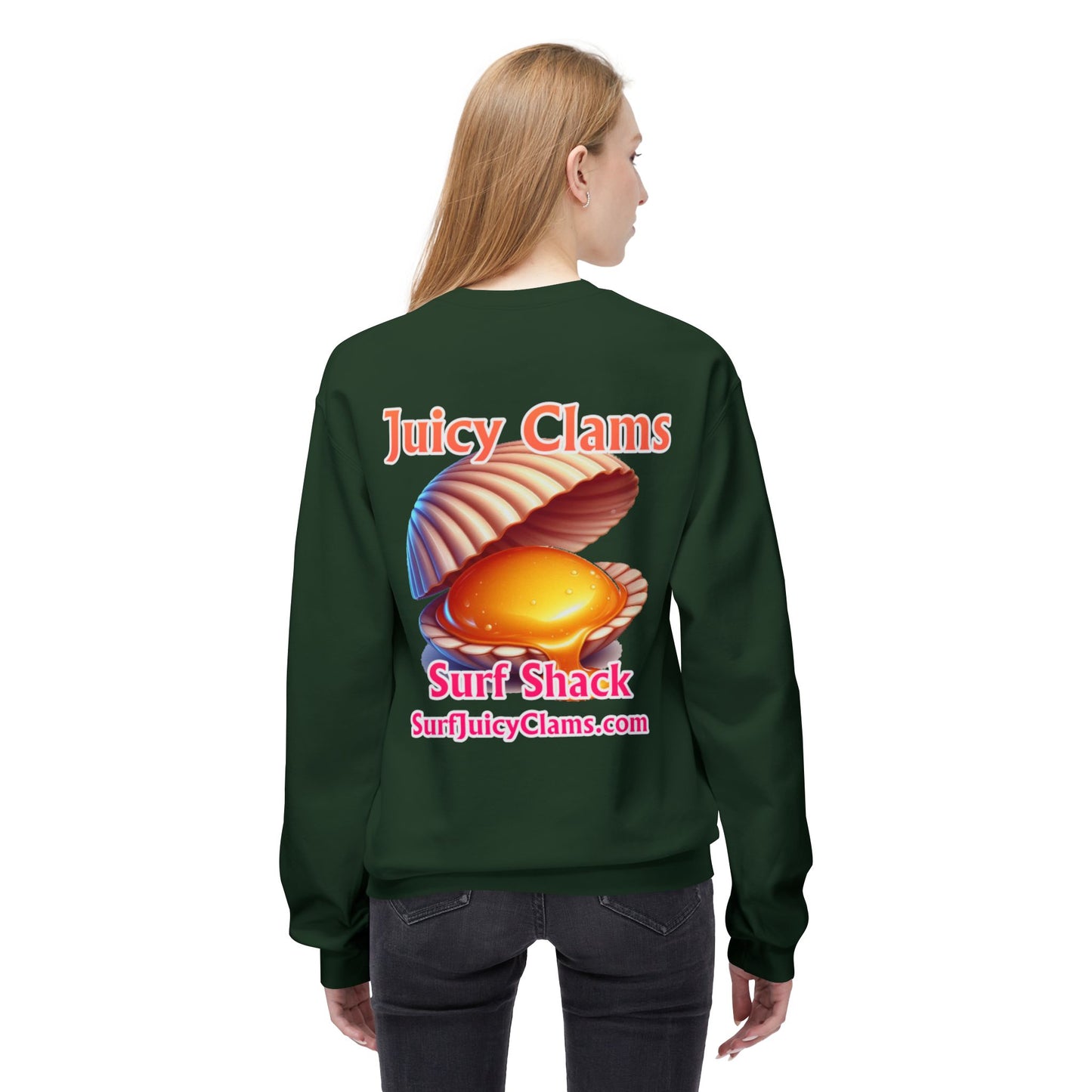 Juicy Clams Unisex Midweight Fleece Crewneck Sweatshirt (L025)