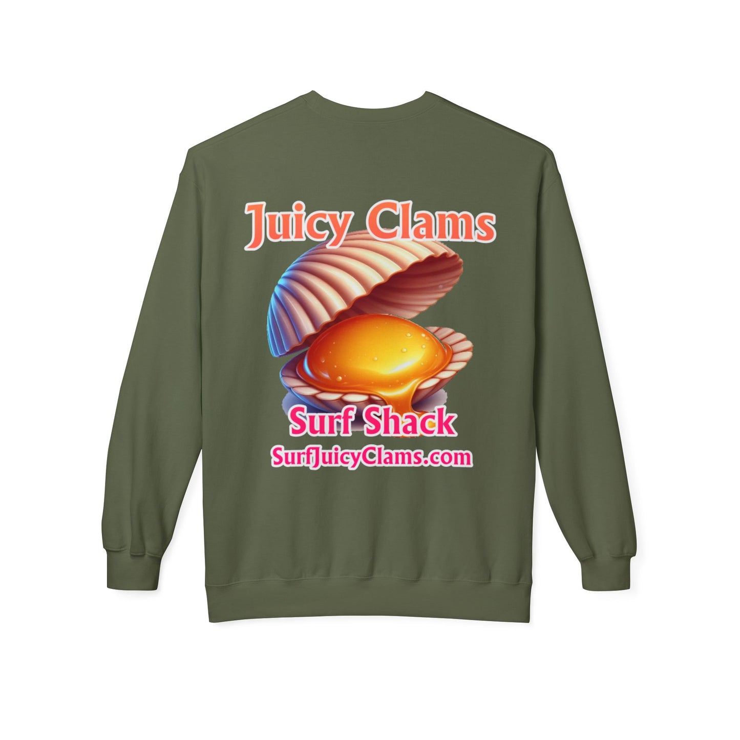 Juicy Clams Unisex Midweight Fleece Crewneck Sweatshirt (L025)