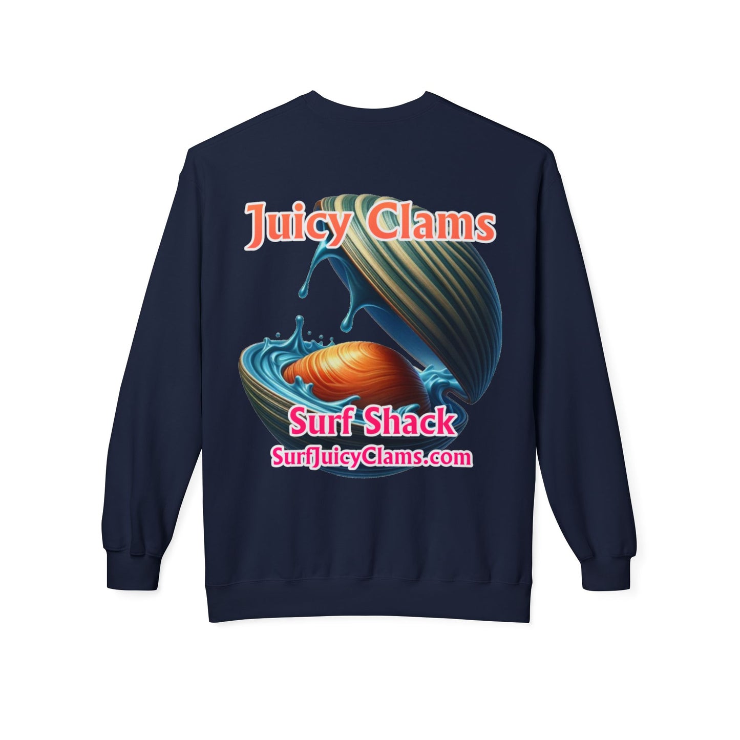 Juicy Clams Unisex Midweight Fleece Crewneck Sweatshirt (L028)