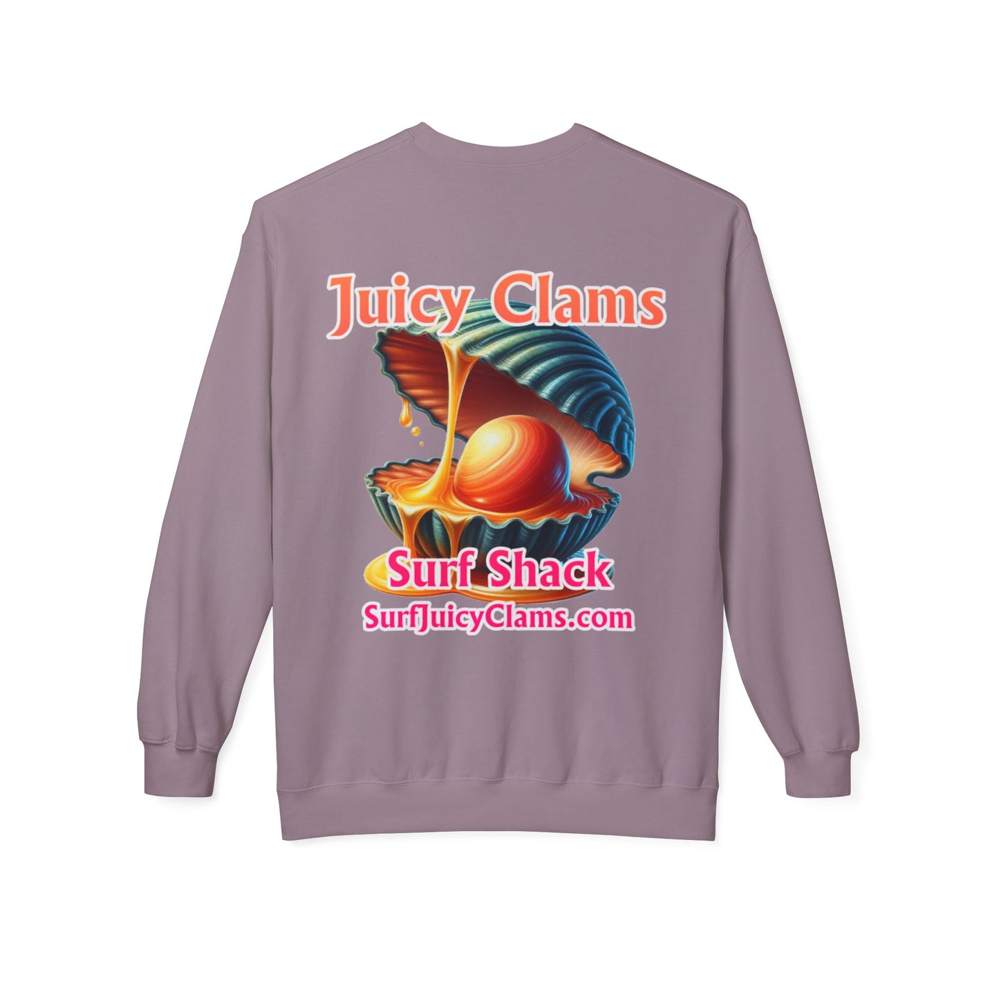 Juicy Clams Unisex Midweight Fleece Crewneck Sweatshirt (L027)