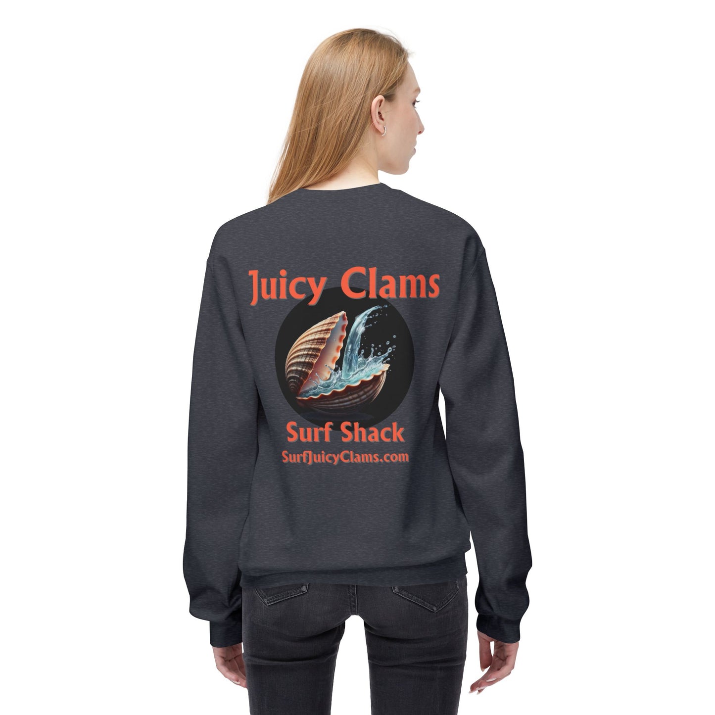 Juicy Clams Unisex Midweight Fleece Crewneck Sweatshirt (L007)