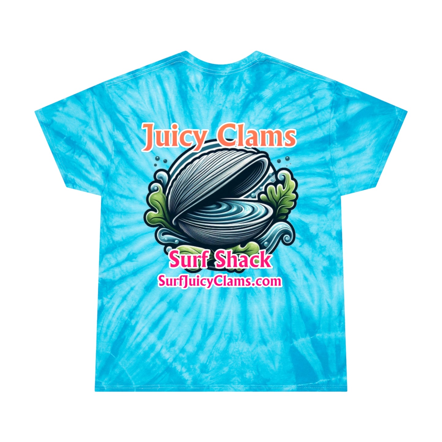 Juicy Clams Unisex Logo Cyclone Tie-Dye T-Shirt (A013)