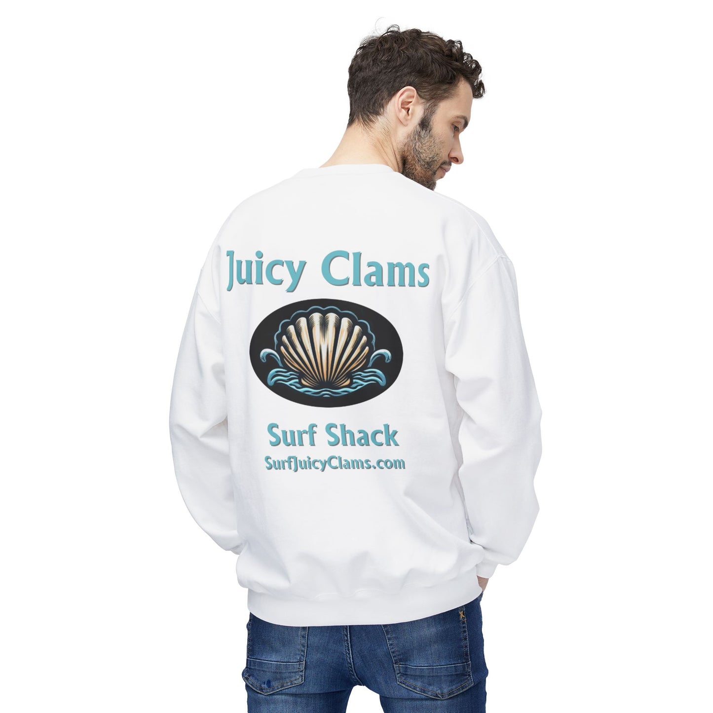 Juicy Clams Unisex Midweight Fleece Crewneck Sweatshirt (L003)