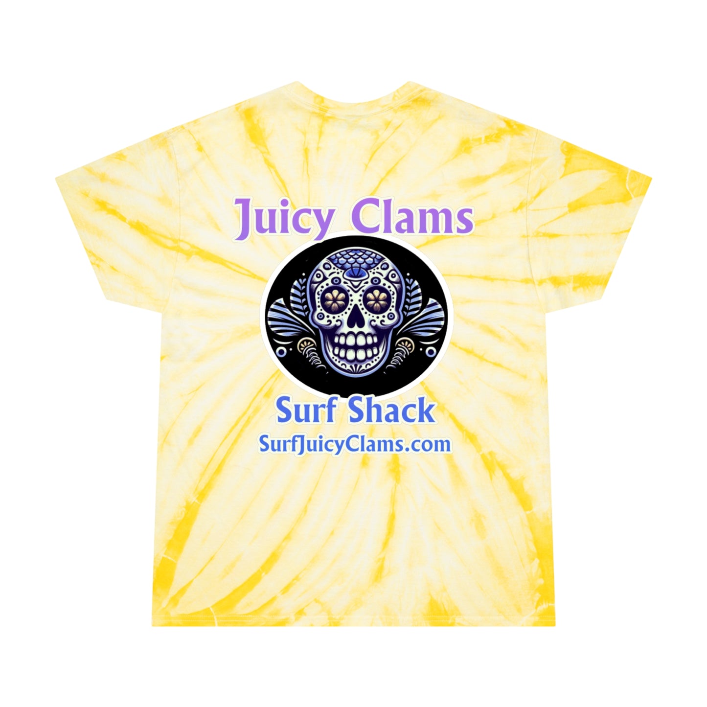 Juicy Clams Unisex Logo Cyclone Tie-Dye T-Shirt (A006)
