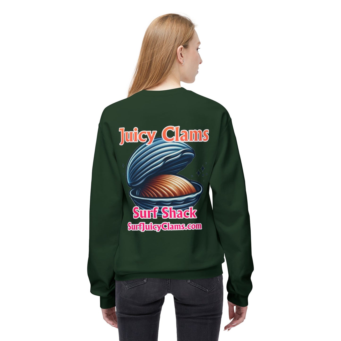 Juicy Clams Unisex Midweight Fleece Crewneck Sweatshirt (L029)