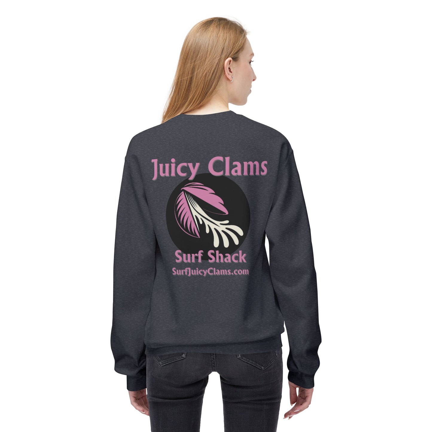 Juicy Clams Unisex Midweight Fleece Crewneck Sweatshirt (L001)