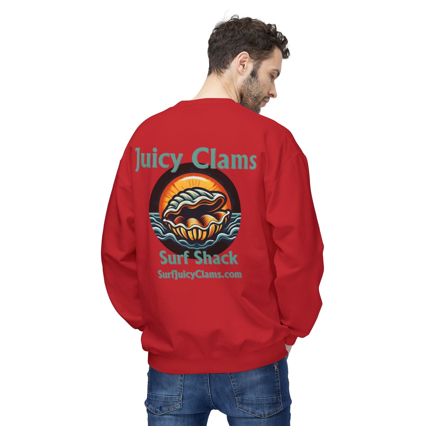 Juicy Clams Unisex Midweight Fleece Crewneck Sweatshirt (L002)