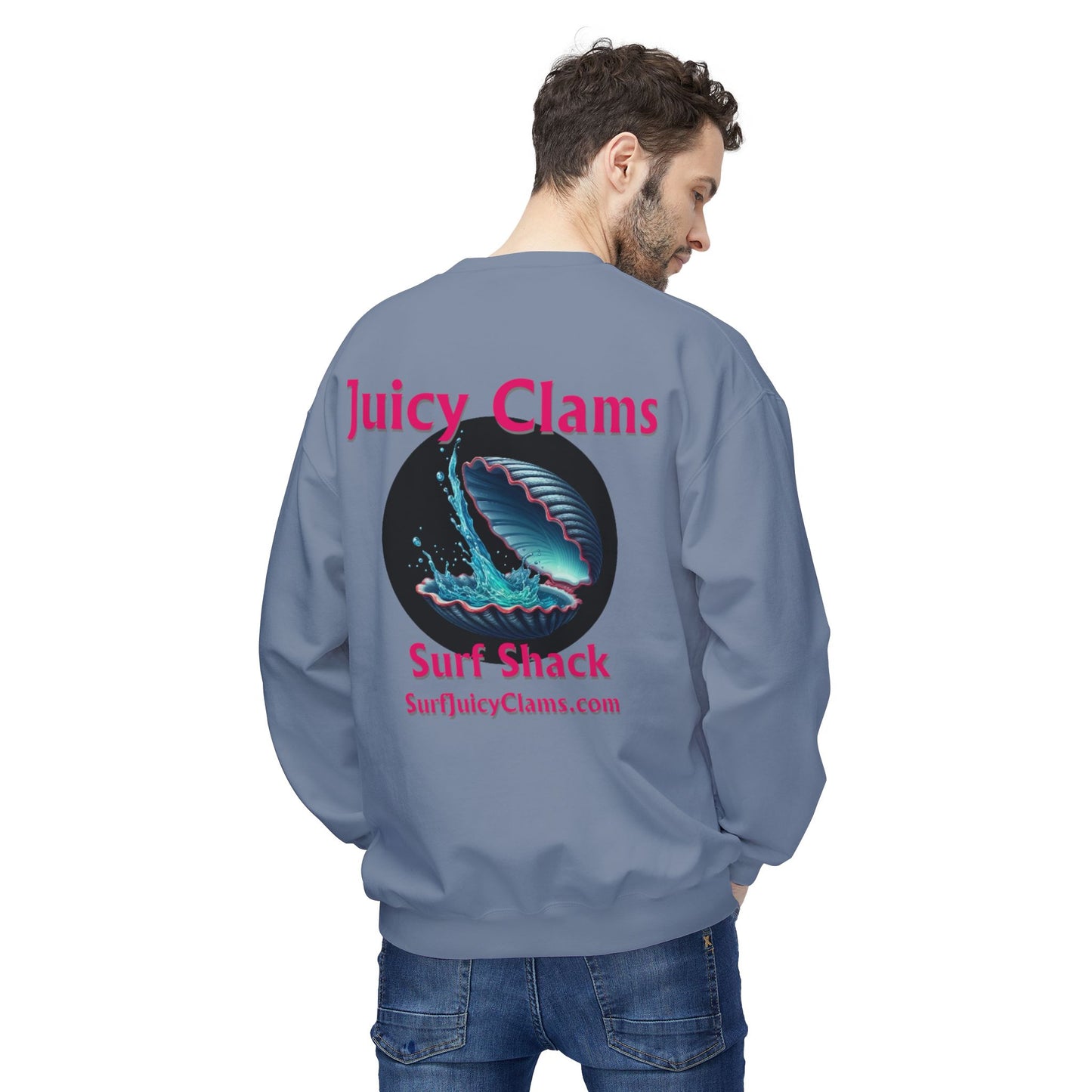 Juicy Clams Unisex Midweight Fleece Crewneck Sweatshirt (L010)