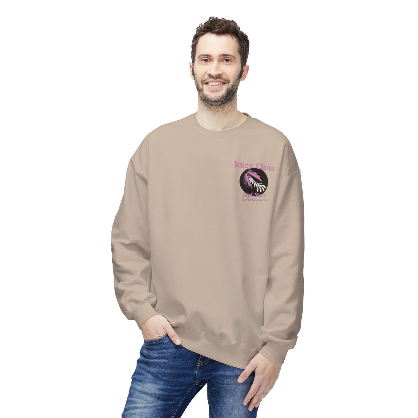 Juicy Clams Unisex Midweight Fleece Crewneck Sweatshirt (L001)