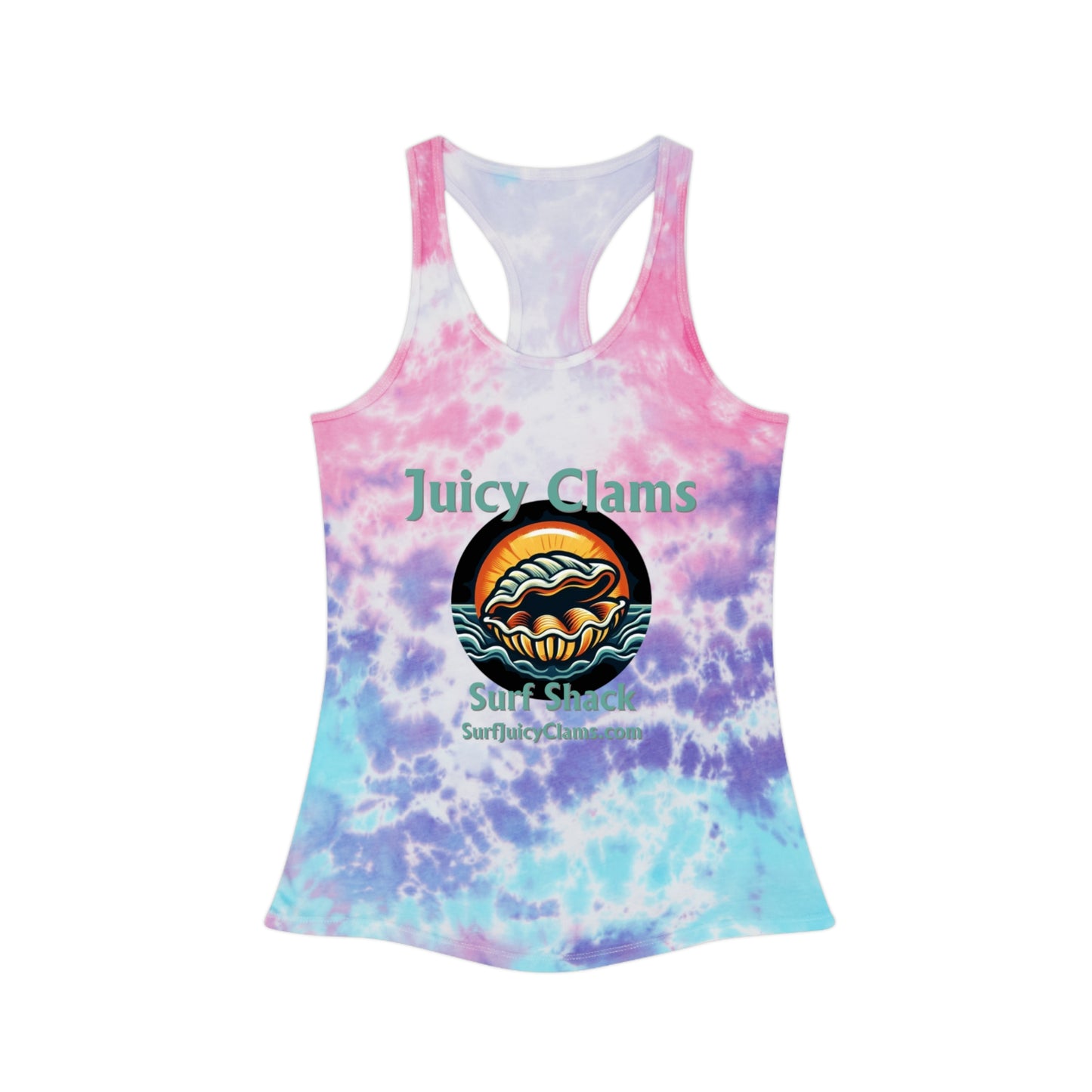 Juicy Clams Tie Dye Racerback Tank Top (L002)