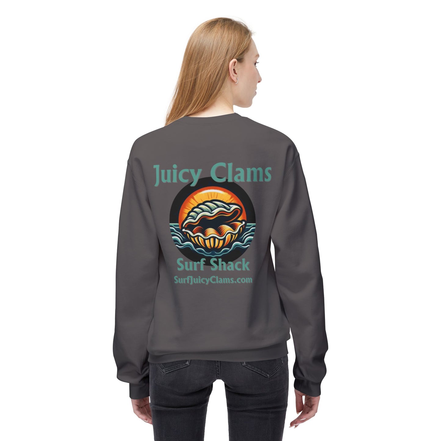 Juicy Clams Unisex Midweight Fleece Crewneck Sweatshirt (L002)