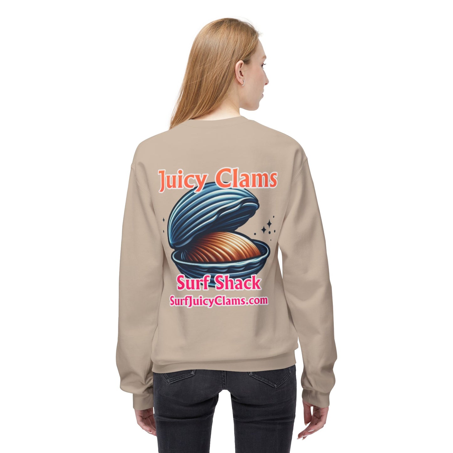 Juicy Clams Unisex Midweight Fleece Crewneck Sweatshirt (L029)