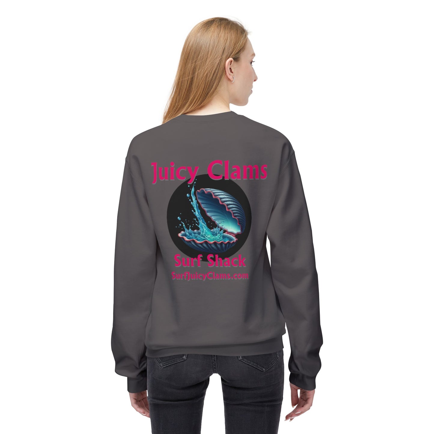 Juicy Clams Unisex Midweight Fleece Crewneck Sweatshirt (L010)