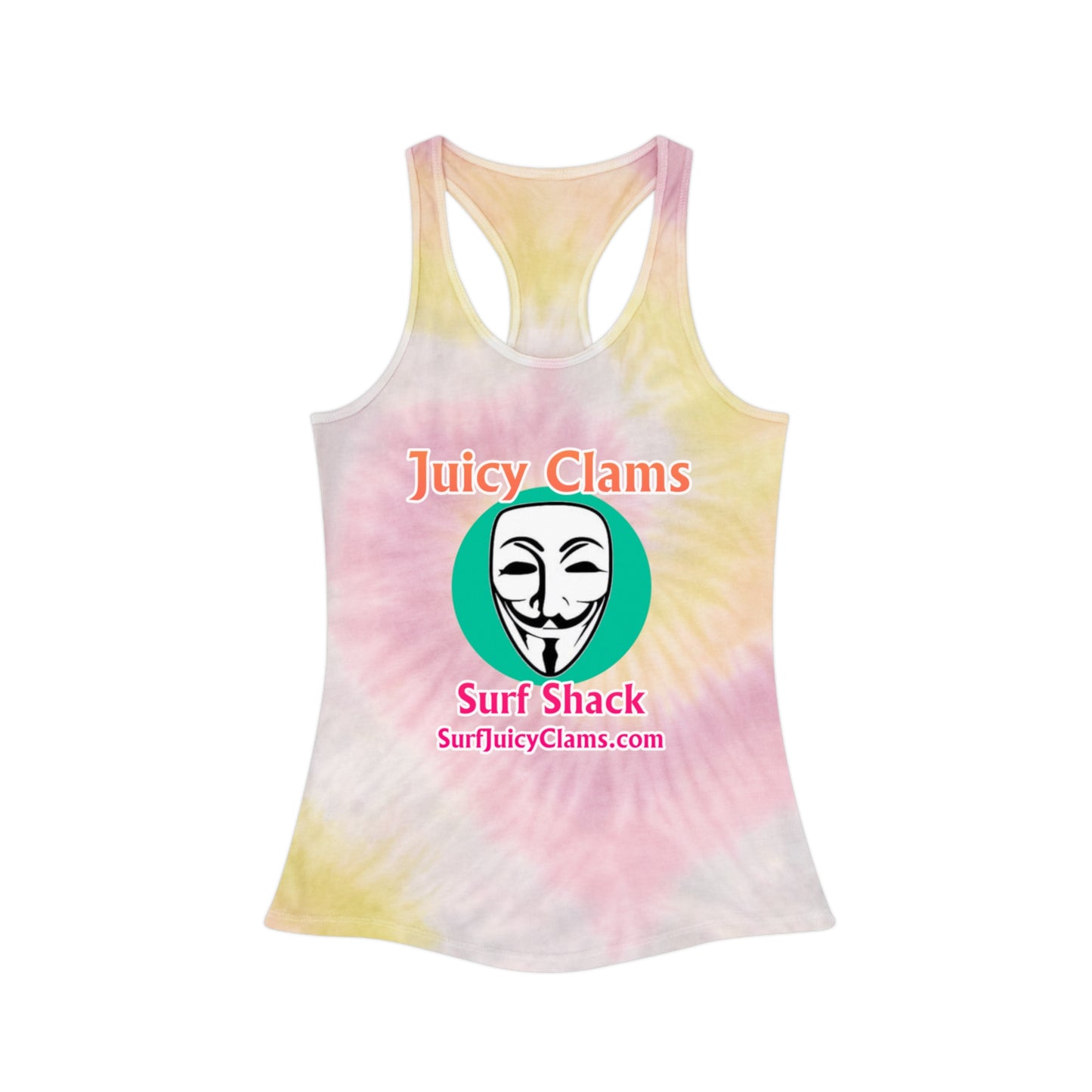 Juicy Clams Tie Dye Racerback Tank Top (L030)