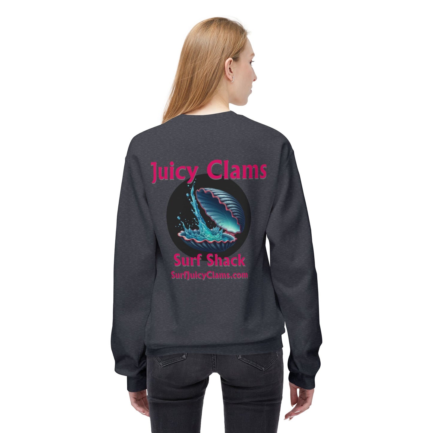 Juicy Clams Unisex Midweight Fleece Crewneck Sweatshirt (L010)