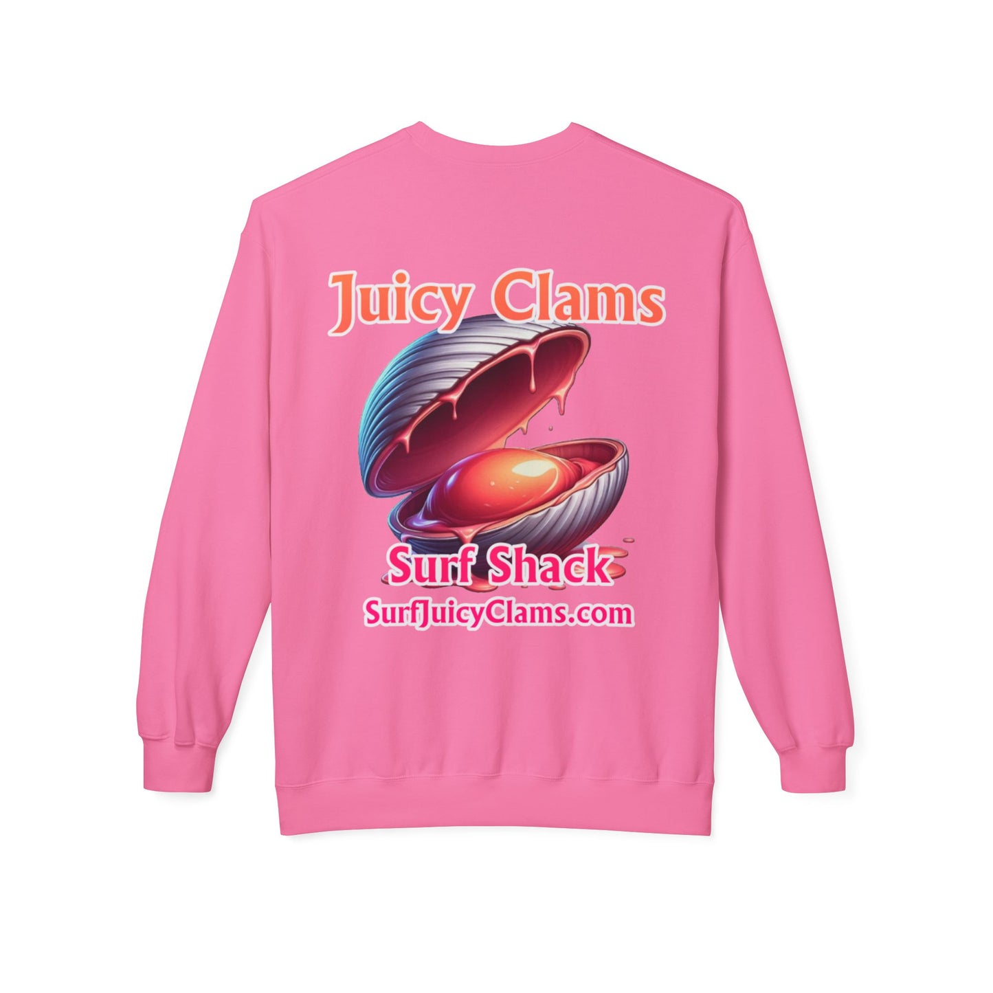 Juicy Clams Unisex Midweight Fleece Crewneck Sweatshirt (L023)