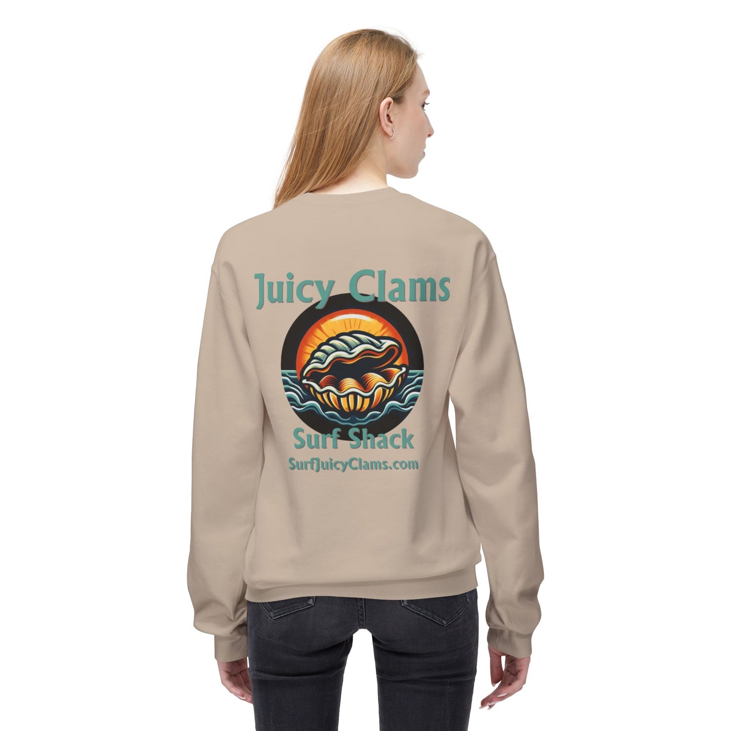 Back Graphic Sweatshirt | Sweatshirt (L002) | Juicy Clams Surf Shack