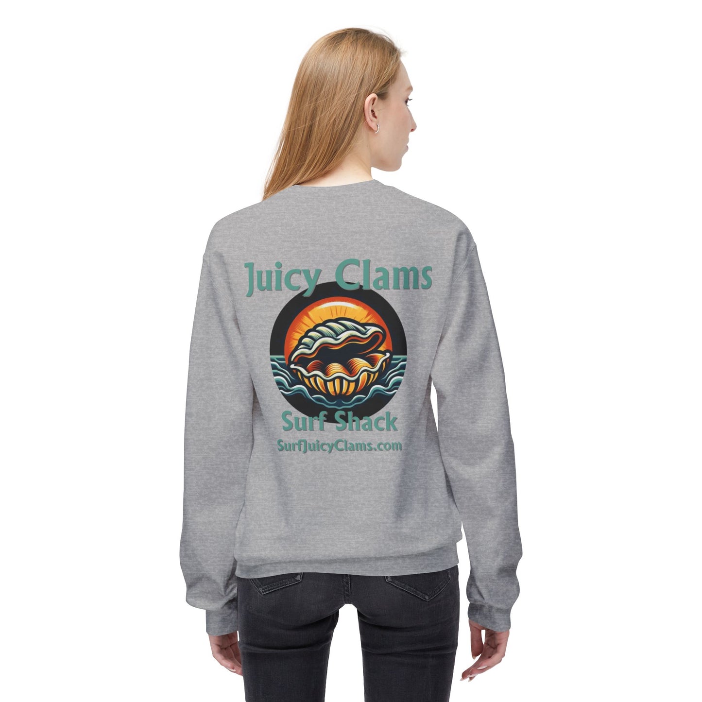 Juicy Clams Unisex Midweight Fleece Crewneck Sweatshirt (L002)