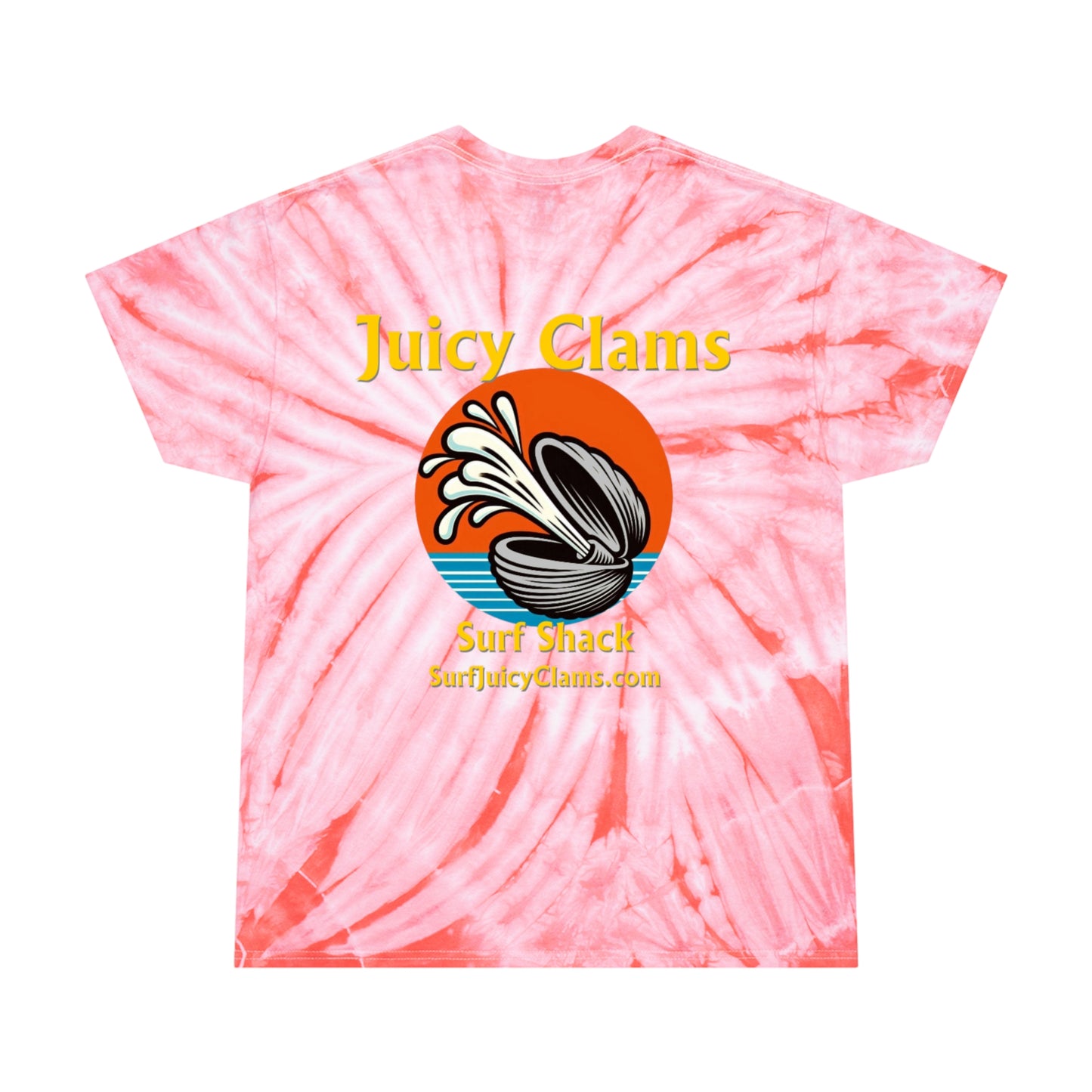 Juicy Clams Unisex Logo Cyclone Tie-Dye T-Shirt (A005)