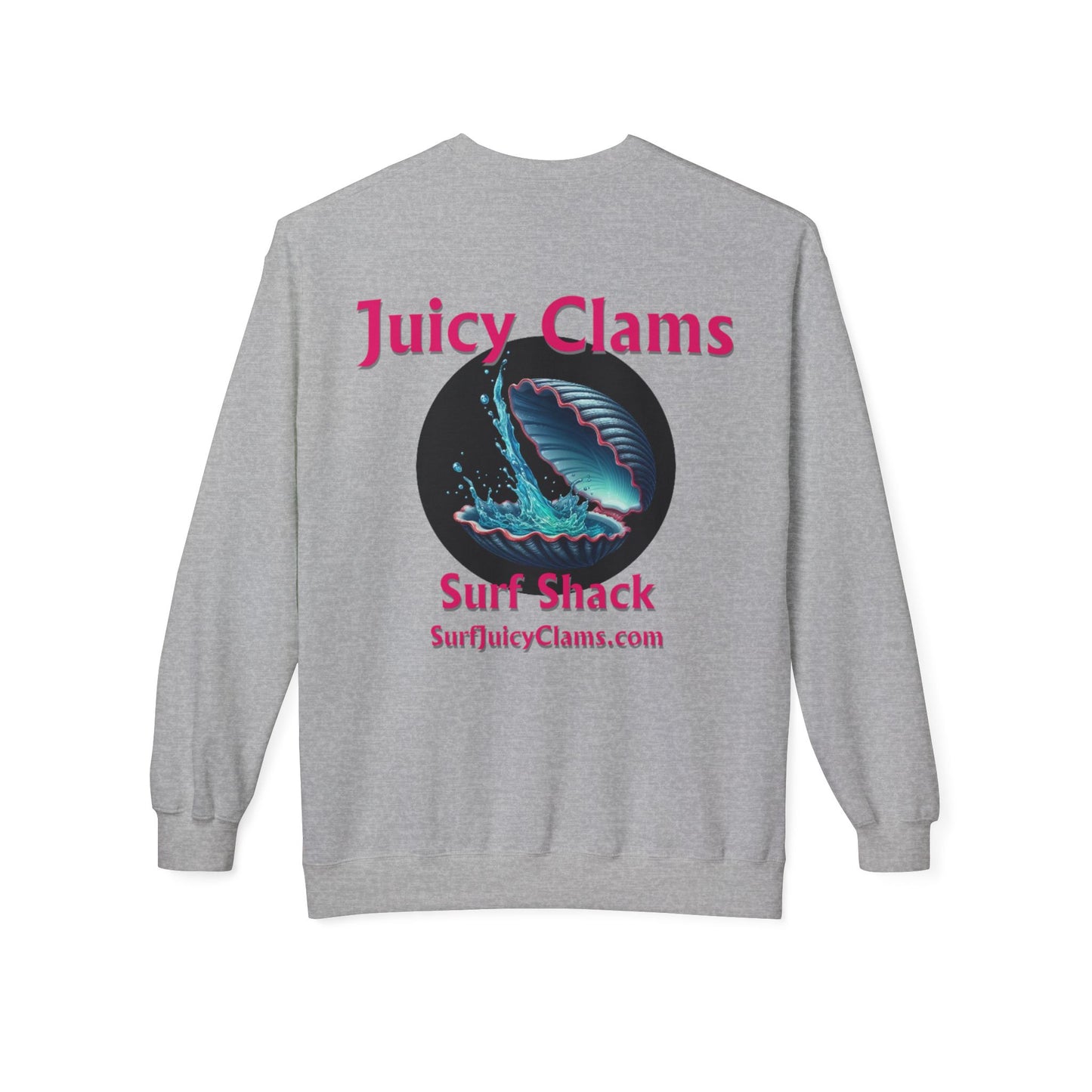 Juicy Clams Unisex Midweight Fleece Crewneck Sweatshirt (L010)