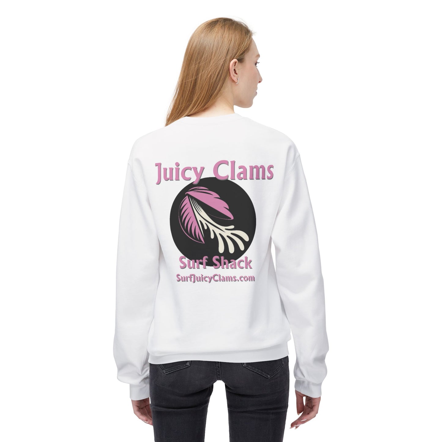 Juicy Clams Unisex Midweight Fleece Crewneck Sweatshirt (L001)