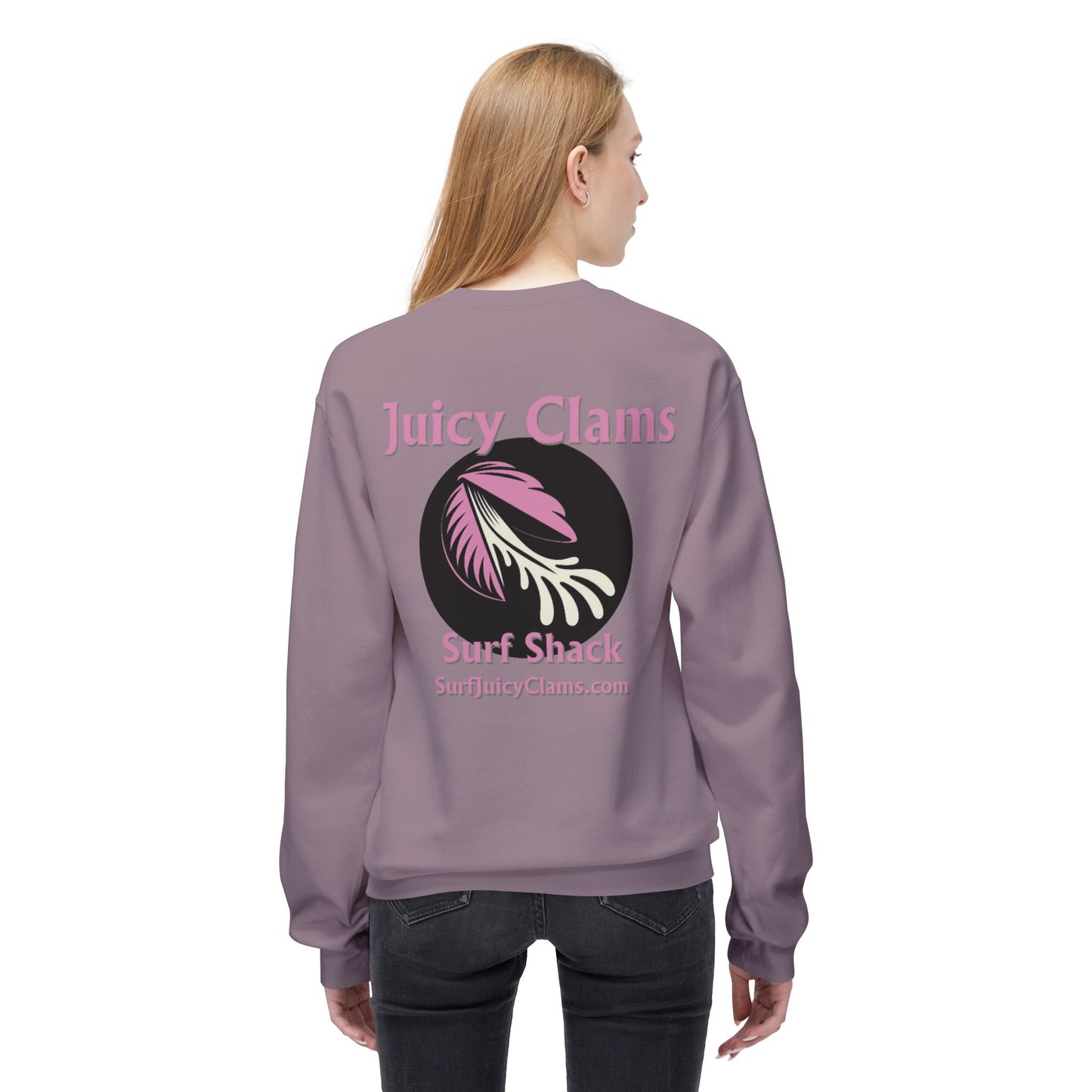 Juicy Clams Unisex Midweight Fleece Crewneck Sweatshirt (L001)