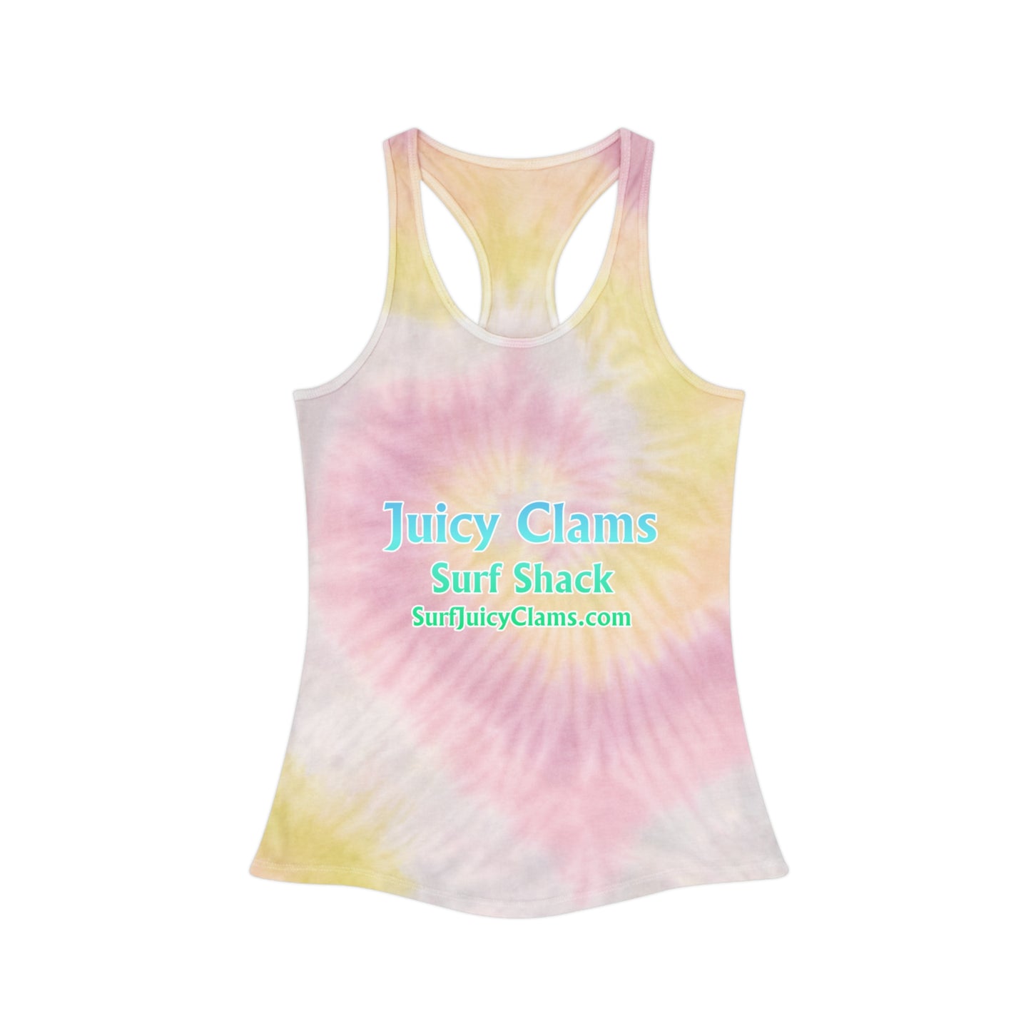 Juicy Clams Tie Dye Racerback Tank Top (P205)