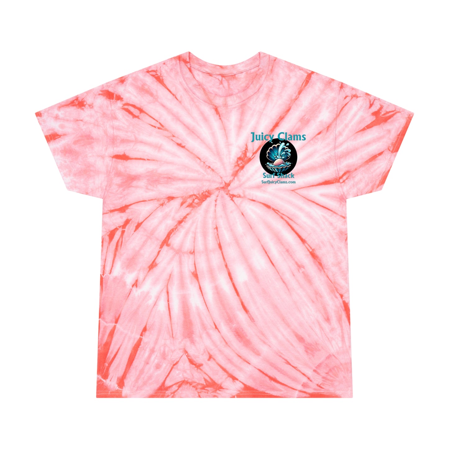 Juicy Clams Unisex Logo Cyclone Tie-Dye T-Shirt (A004)