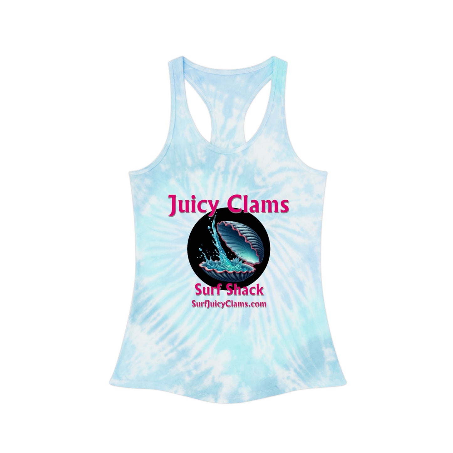 Juicy Clams Tie Dye Racerback Tank Top (L010)