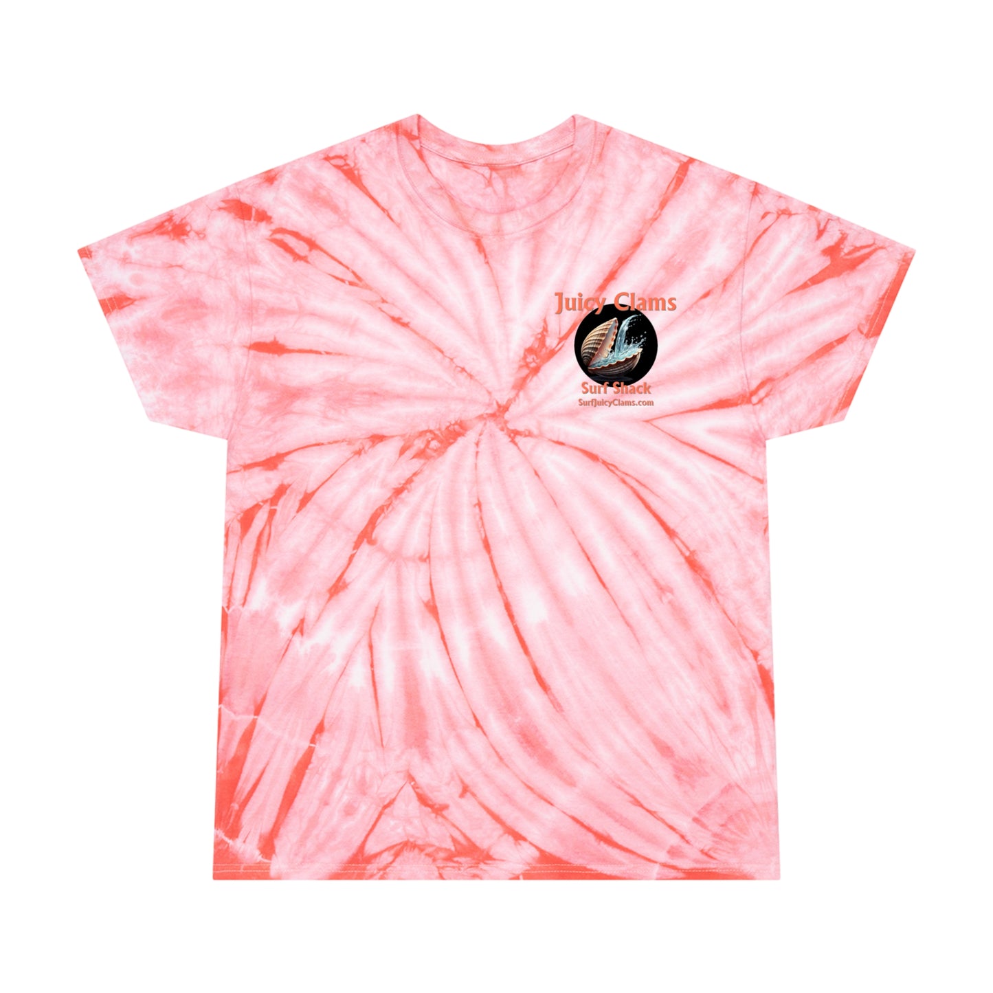 Juicy Clams Unisex Logo Cyclone Tie-Dye T-Shirt (A011)