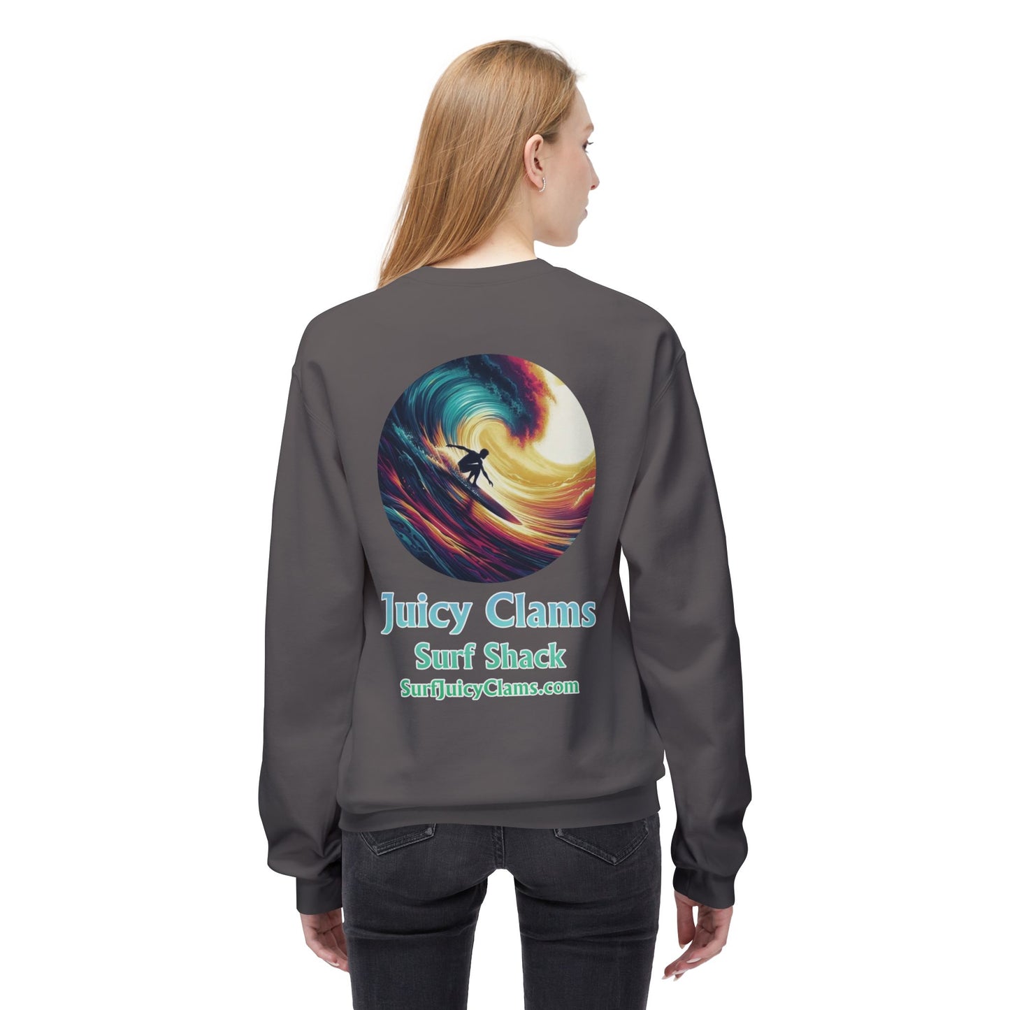 Juicy Clams Unisex Midweight Fleece Crewneck Sweatshirt (V040)