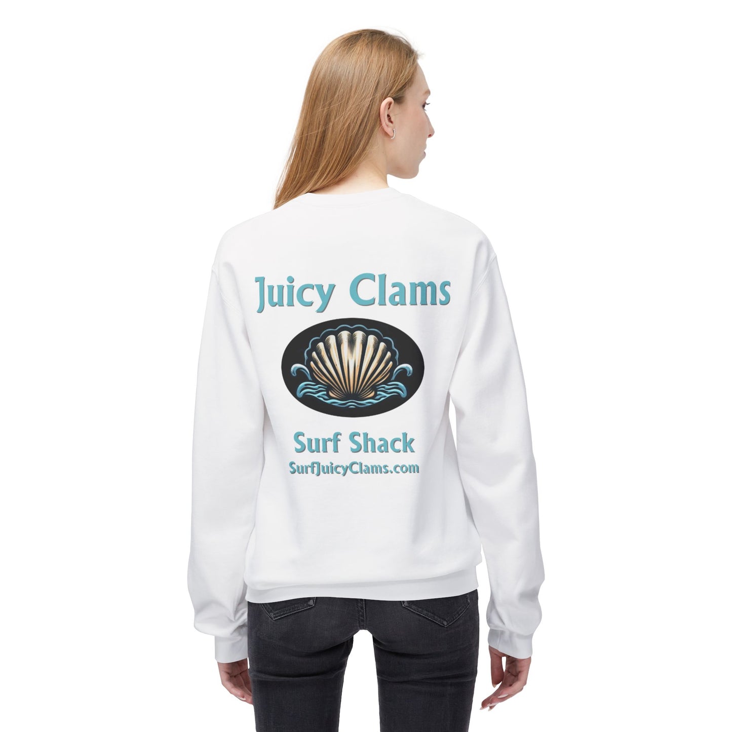 Juicy Clams Unisex Midweight Fleece Crewneck Sweatshirt (L003)