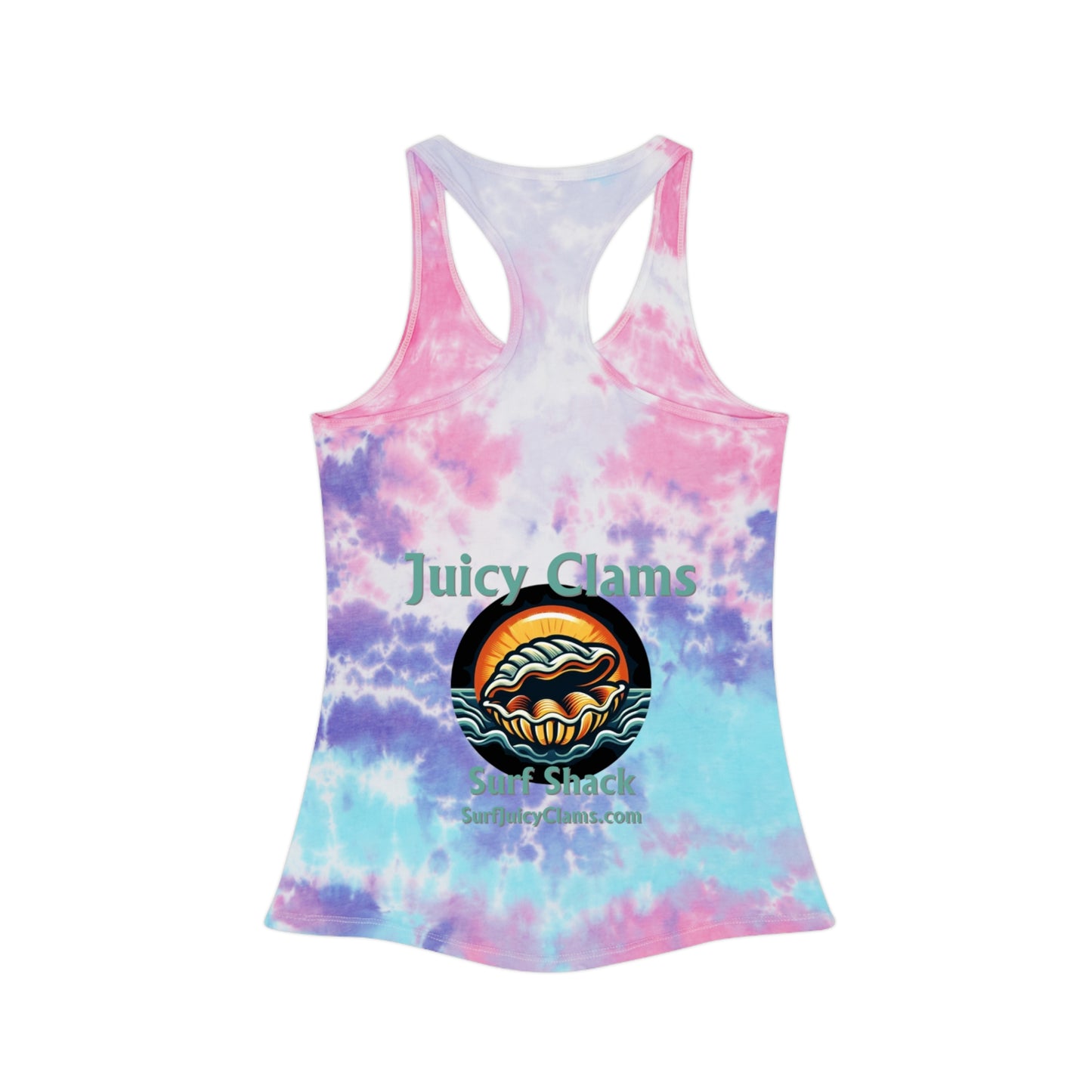 Juicy Clams Tie Dye Racerback Tank Top (L002)