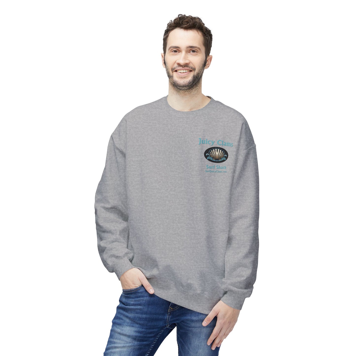 Juicy Clams Unisex Midweight Fleece Crewneck Sweatshirt (L003)