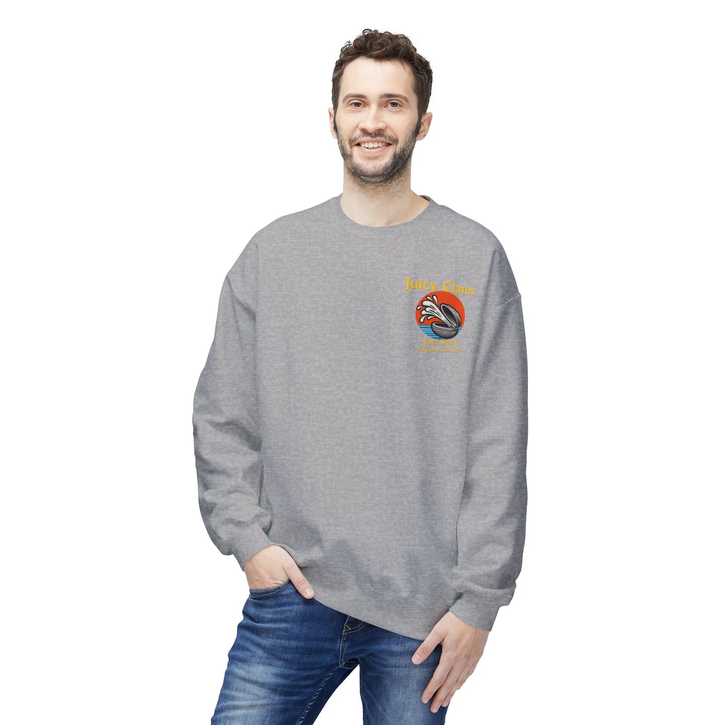 Juicy Clams Unisex Midweight Fleece Crewneck Sweatshirt (L005)